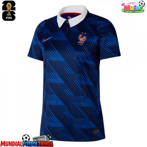 Camiseta Francia Primera Equipación Replica Mundial 2026 para mujer mangas cortas
